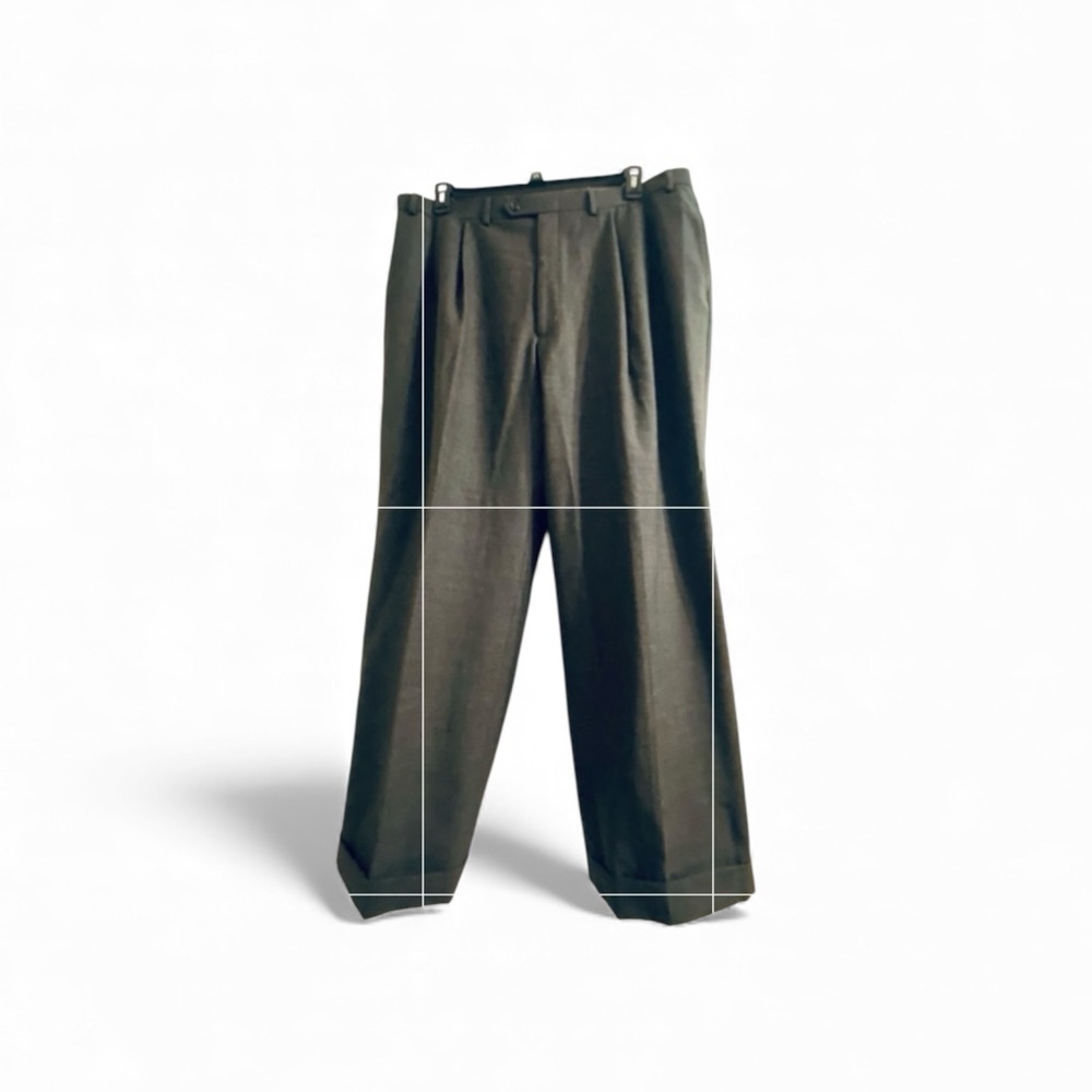 Lauren Ralph Lauren Men’s Dress Trousers 40x32 Gray 100% Wool | Total Comfort |